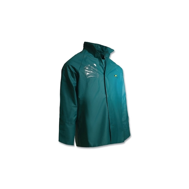 Sanitex Jacket with Hood Snaps, 2X-Large, PVC, Green