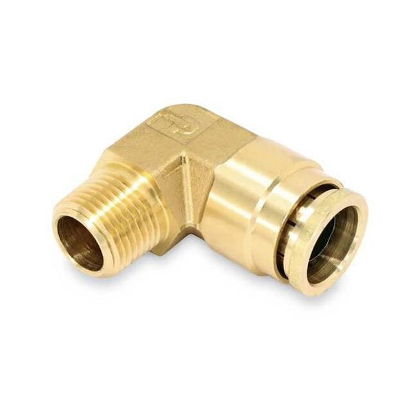 Parker Brass DOT Push-to-Connect Fitting, Brass, Silver 169PTCNS-8-4