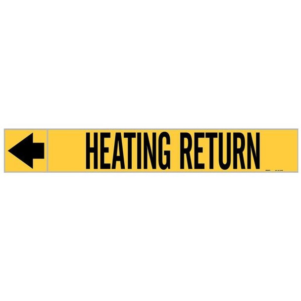 Brady Pipe Marker,Heating Return,1 In.H 20435