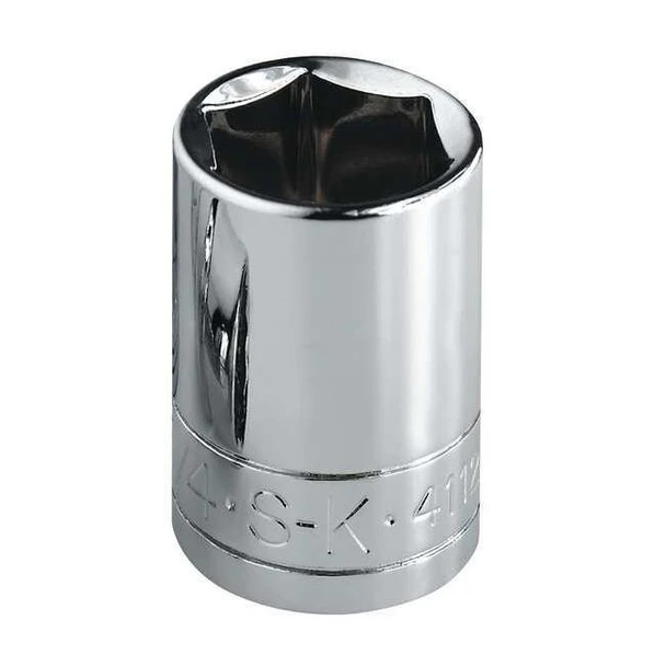 3/8 in Drive, 15/16" SAE Socket, 6 Points,  Steel, Chrome, 15/16 in