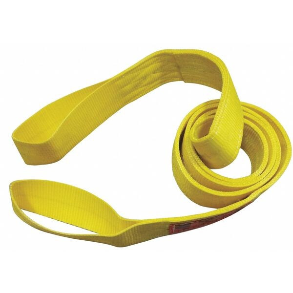 Dayton Web Sling, Type 3, 4 ft L, 2 in W, Nylon, Yellow 55ET55