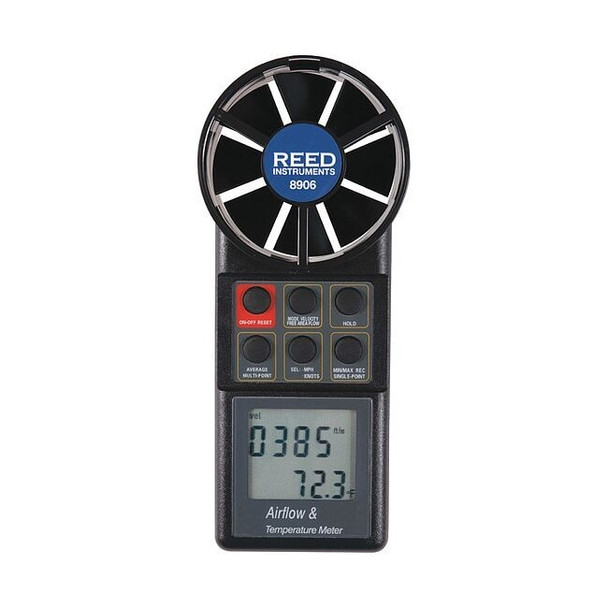 Reed Instruments Vane Thermo-Anemometer, CFM (Air Volume) 8906