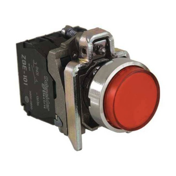 Schneider Electric Illuminated Push Button, 22 mm, 1NO/1NC, Red XB4BW14B5