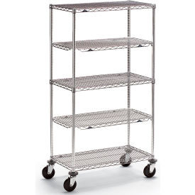 Metro qwikSLOT Wire Shelf Truck w/3 Shelves 800 lb. Capacity 60""L x 24""W x 68"