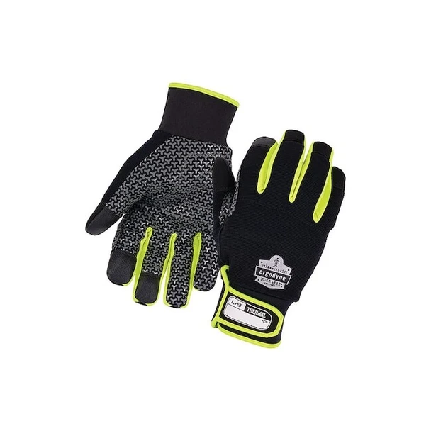Cold Storage Glove, Silicone Palm, -20  Degrees F Min. Temp., Hook-and-Loop Cuff