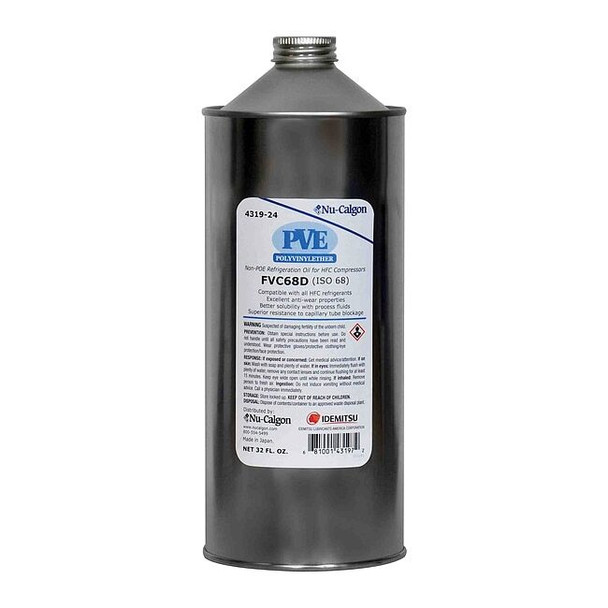 Nu-Calgon Synthetic Oil, 32 oz, Can, Clear 4319-24