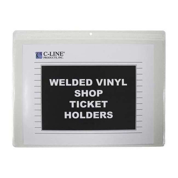 C-Line Products 12" x 9" Vinyl Welded Shop Ticket Holders, 50/BX 80129