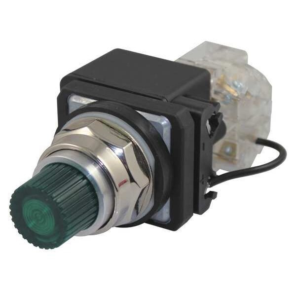 Dayton Pilot Light, LED, 24VAC/DC, 30mm, Chrome, GR 30G408