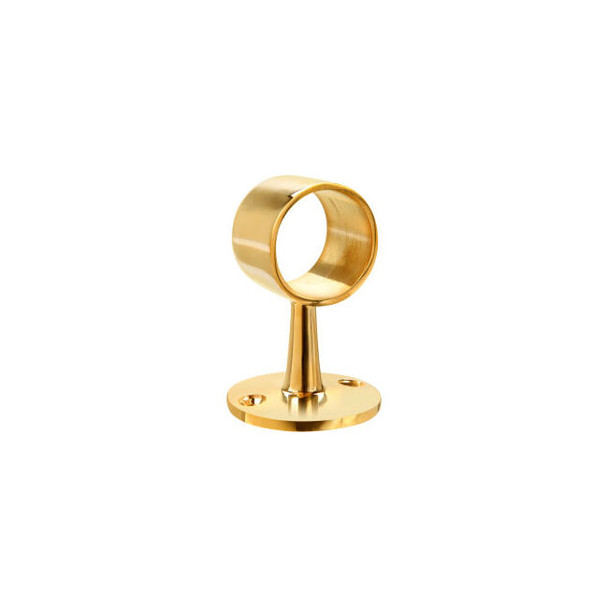 Lavi Industries Flush Center Post for 1.5"" Tubing Polished Brass
