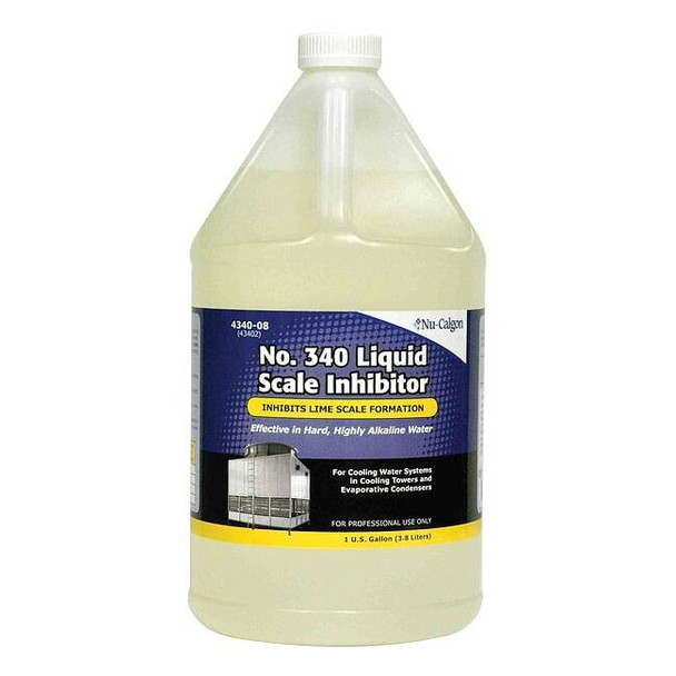 Nu-Calgon Scale Inhibitor,Yellow,1 gal,Bottle 4340-08