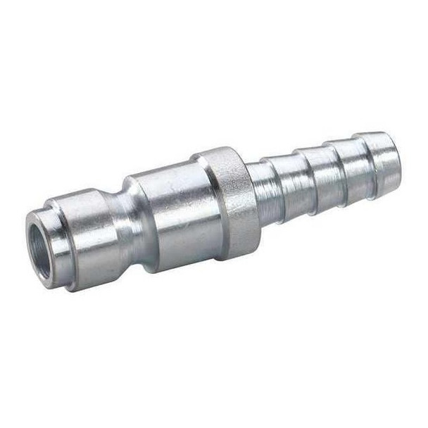 Speedaire Coupler Plug,Hose Barb,1/4,Steel 30E740