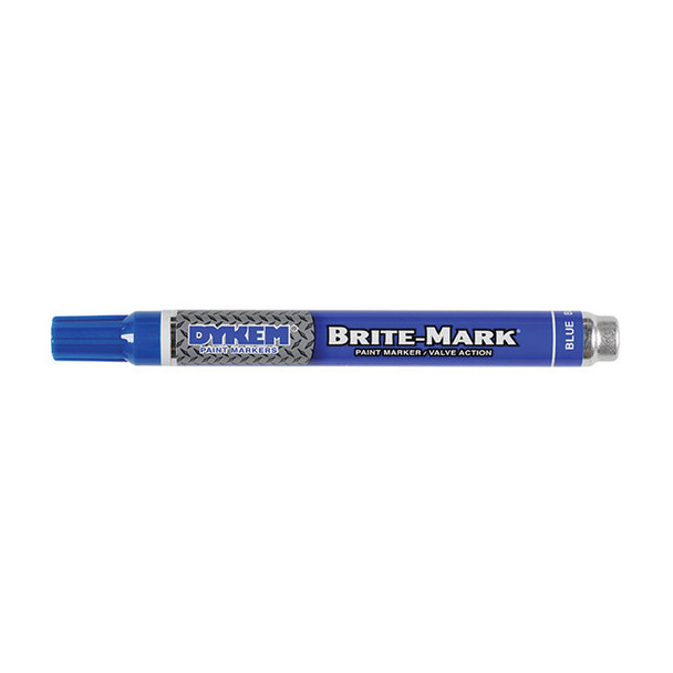 ITW ProBrands™ Brite-Mark® Permanent Paint Markers, Medium Tip, Blue, 12/Case