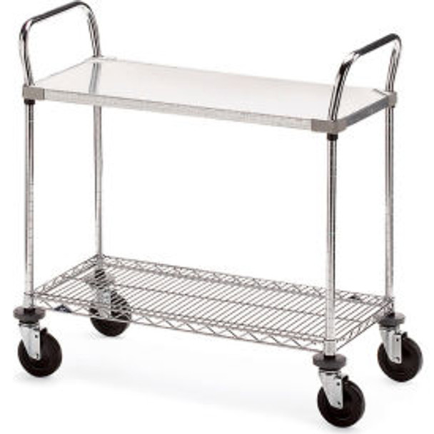 Metro Super Erecta Brite Wire Utility Cart w/2 Shelves 800 lb. Capacity 36""Lx18