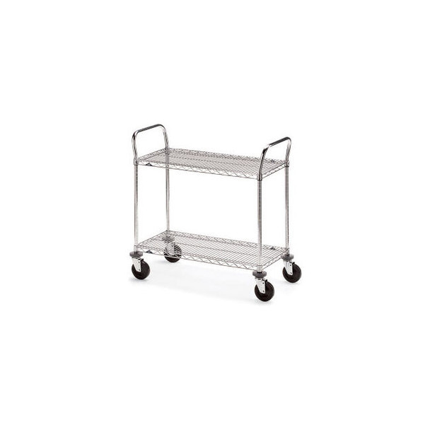 Metro Super Erecta Brite Wire Utility Cart w/2 Shelves 800 lb. Capacity 48""Lx18