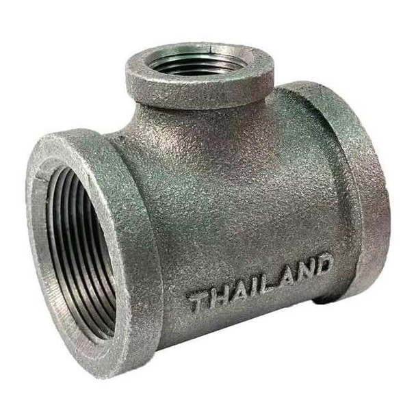 Reducing Tee Reducing Tee, 1" x 3/4" Pipe, FNPT, Malleable Iron, Class 300