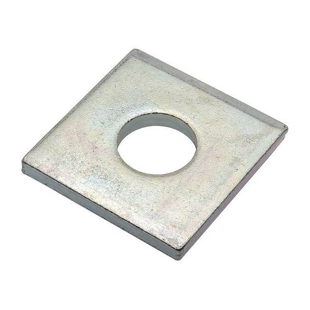 Square Washer, Fits Bolt Size 3/4 in ,Low Carbon Steel Zinc Plated Finish
