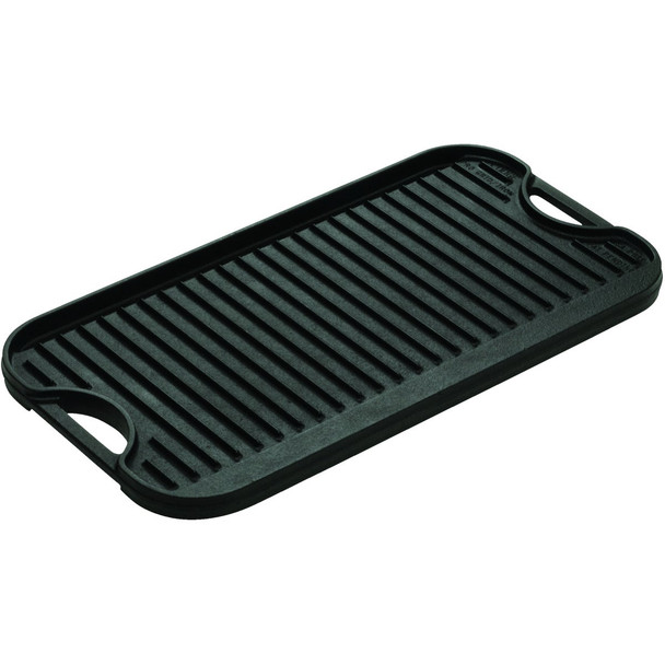 Lodge 10.5 In. x 20 In. Cast Iron Griddle Grill with Handles LPGI3