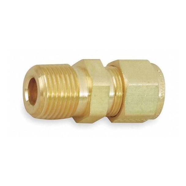 Parker Straight,Brass,Comp.1/4in,MNPT1/4in 4-2 FBZ-B