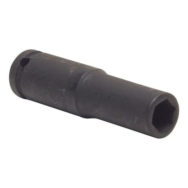 1/4 in Drive Impact Socket 11/32 in Size 6 pt Deep Depth, Black Oxide
