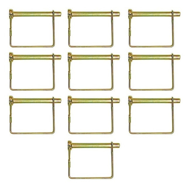 Snap Safety Pin, 1/4 in Dia, 3-1/2 in Lg, 4 in Wire Dia, 6 in Shank Lg, 10 PK