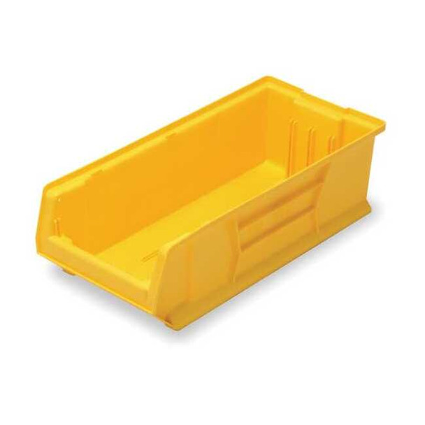 Storage Bin, Polypropylene/Polyethylene, Yellow, 7 in H, 11 in W, 23 7/8 in L