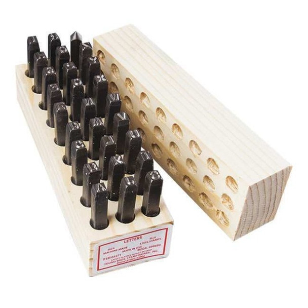 Young Bros Stamp Works Steel Stamps Set,3-3/8" Shank L,Steel, 9271 09271