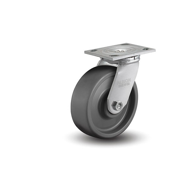 5" X 2" Non-Marking Elastomer Swivel Caster, No Brake, Loads Up To 1000