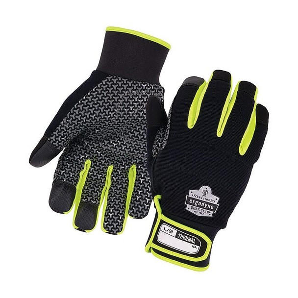 Cold Storage Glove, Silicone Palm, -20  Degrees F Min. Temp., Hook-and-Loop Cuff