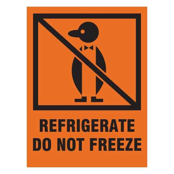 3" x 4" Red Shipping Labels, Refrigerate Do Not Freeze, Pk100