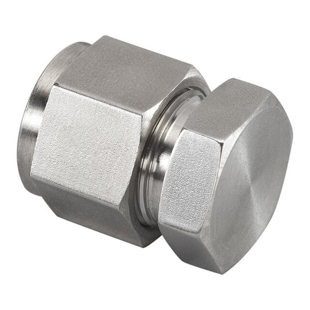 Brennan Industries Cap, Stainless Steel, Compression 3/8 in N2408-06-SS