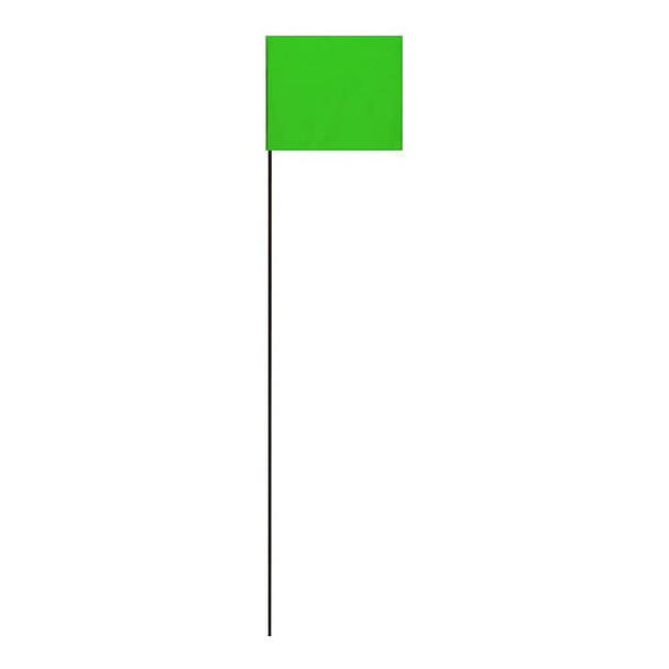 Hy-Ko MarkingFlag,Green,Vinyl,21inH,PK25 SF-21/GR