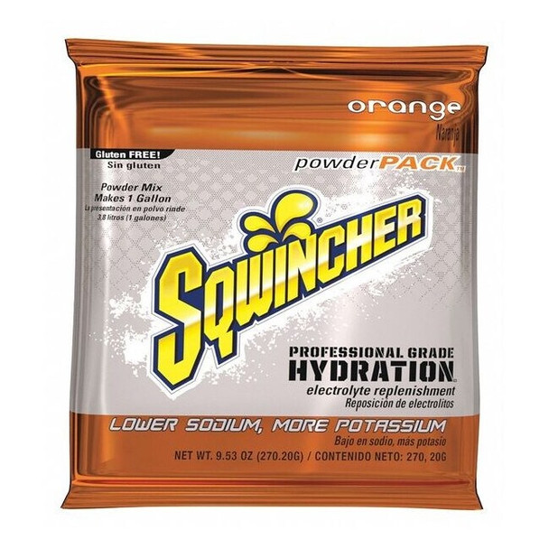 Sqwincher Sports Drink Mix Powder 9.5 oz., Orange, PK20 159016004