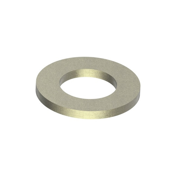 Flat Washer, Fits Bolt Size M30, Steel, Not Graded, Zinc Yellow Finish, 10 PK