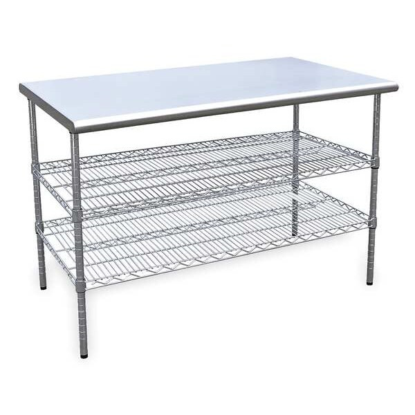 Manufacturer Varies Fixed Work Table,SS,60" W,30" D 4UEL8