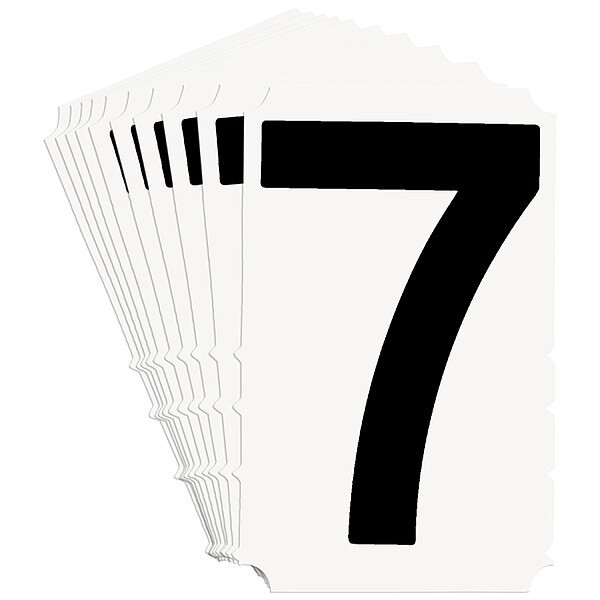 Brady NumberLabel,3-3/4inH,2-1/4inW,PK10 5100P-7