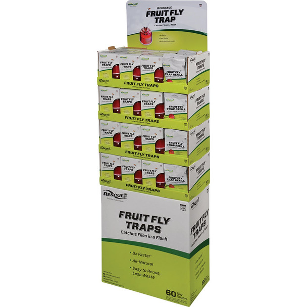 Rescue Fruit Fly Trap & Refill Display FFTR-FD48
