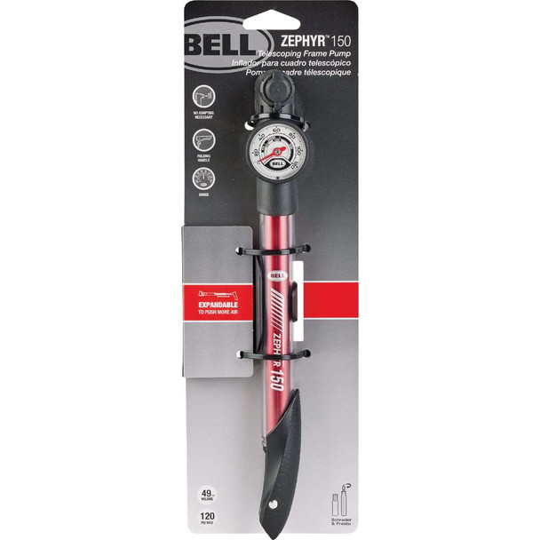 Bell Zephyr 150 Schrader/Presta Bicycle Frame Pump 7158891