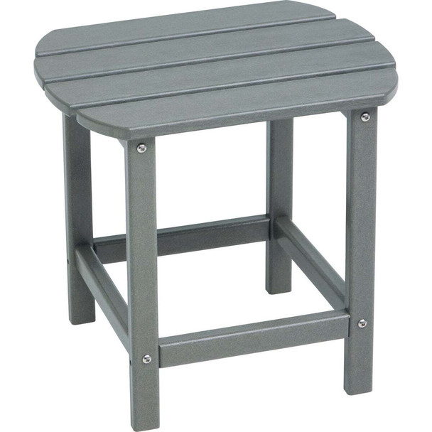 Outdoor Expressions Gray HDPE Side Table EY8002LG