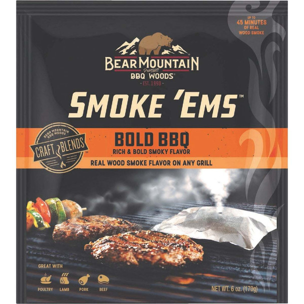 Bear Mountain BBQ Bold Smoke 'ems 6 Oz. Smoking Chips FP01