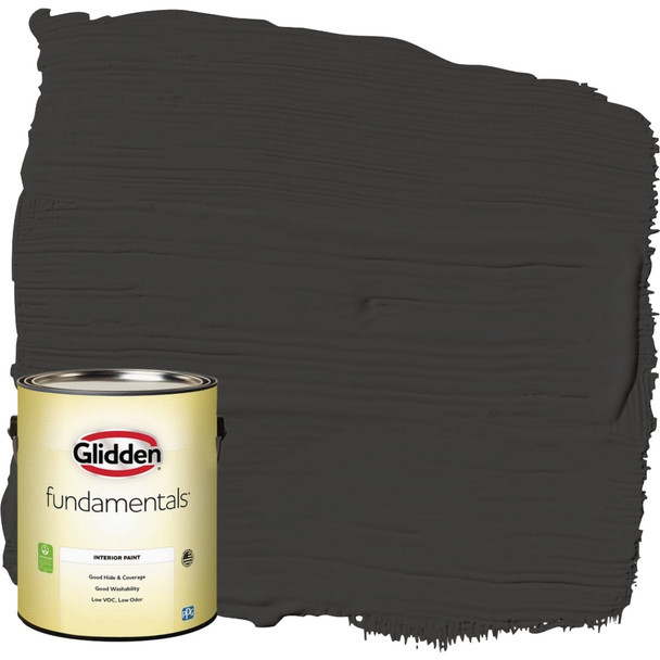 Glidden Fundamentals Grab-N-Go Semi-Gloss Interior Paint, Black, 1 Gal.