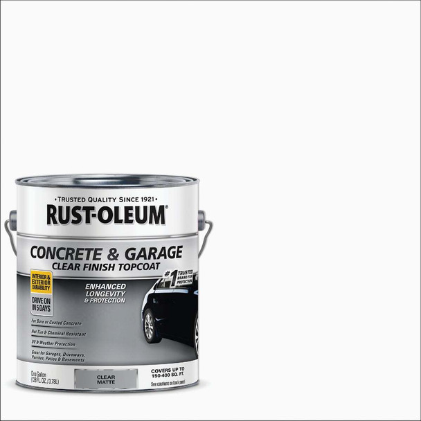 Rust-Oleum 1 Gal. Concrete and Garage Matte Clear Finish Floor Topcoat 380895