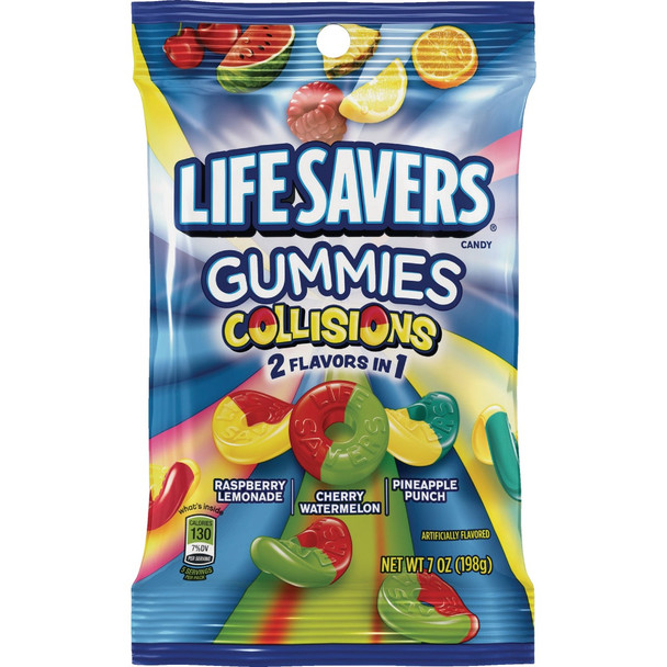 Life Savers 7 Oz. Collisions Gummies Candy WMW23835 Pack of 12