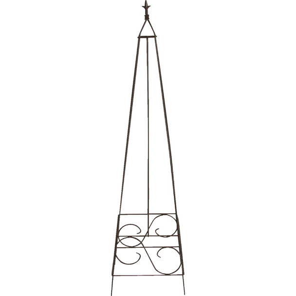 Panacea 60 In. Black Steel Pyramid Obelisk 89354