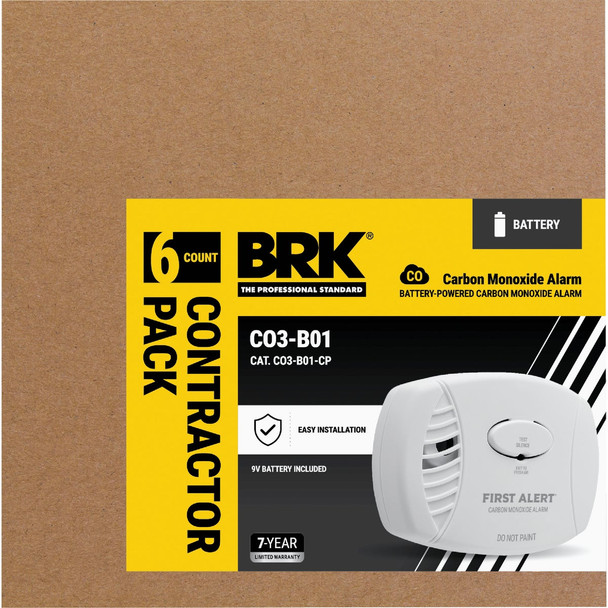 First Alert 6pk Battery Co Alarm CO3-B01-CP