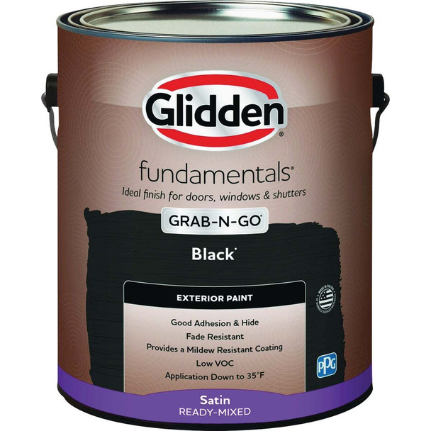 Glidden Fundamentals Exterior Grab-N-Go Black Satin GL GLFEXT20BL/01
