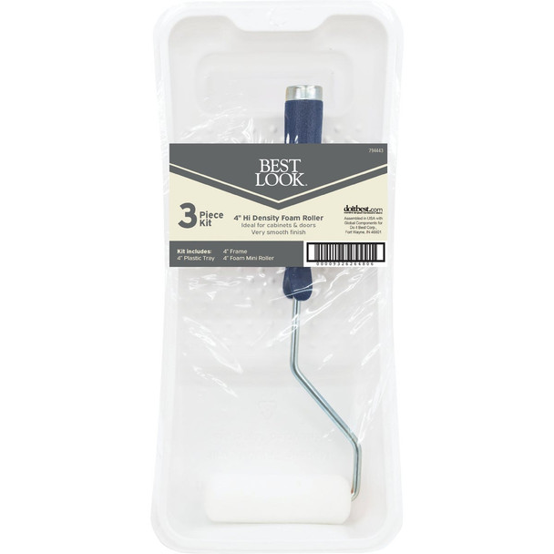 Best Look High Density White Foam Mini Roller Tray Set DIB MS 200 0400