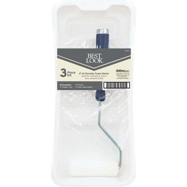Best Look High Density White Foam Mini Roller Tray Set DIB MS 200 0400