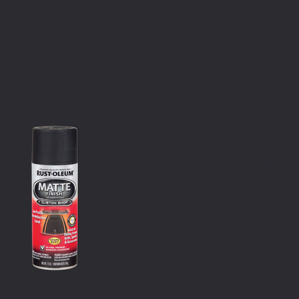 Rust-Oleum Stops Rust Automotive Matte Finish, 12 Oz., Matte Black 263422