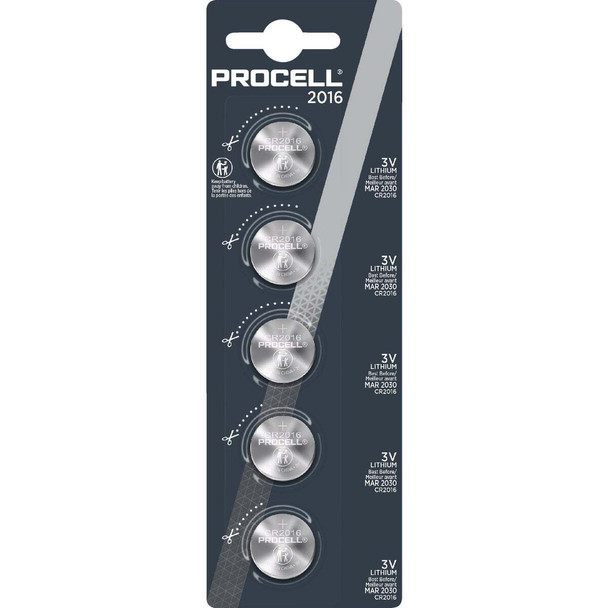 Procell 2016 Lithium 3.0V Coin Cell Battery (5-Pack) PC2016