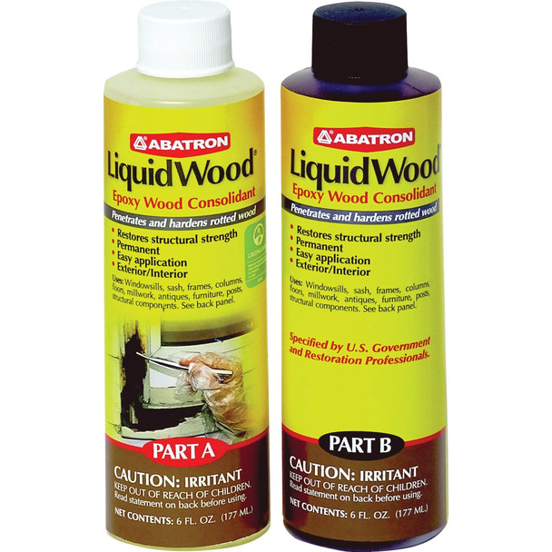 Abatron LiquidWood - Includes 6 Oz. Part & 6 Oz. Part B ABLWAB6OR